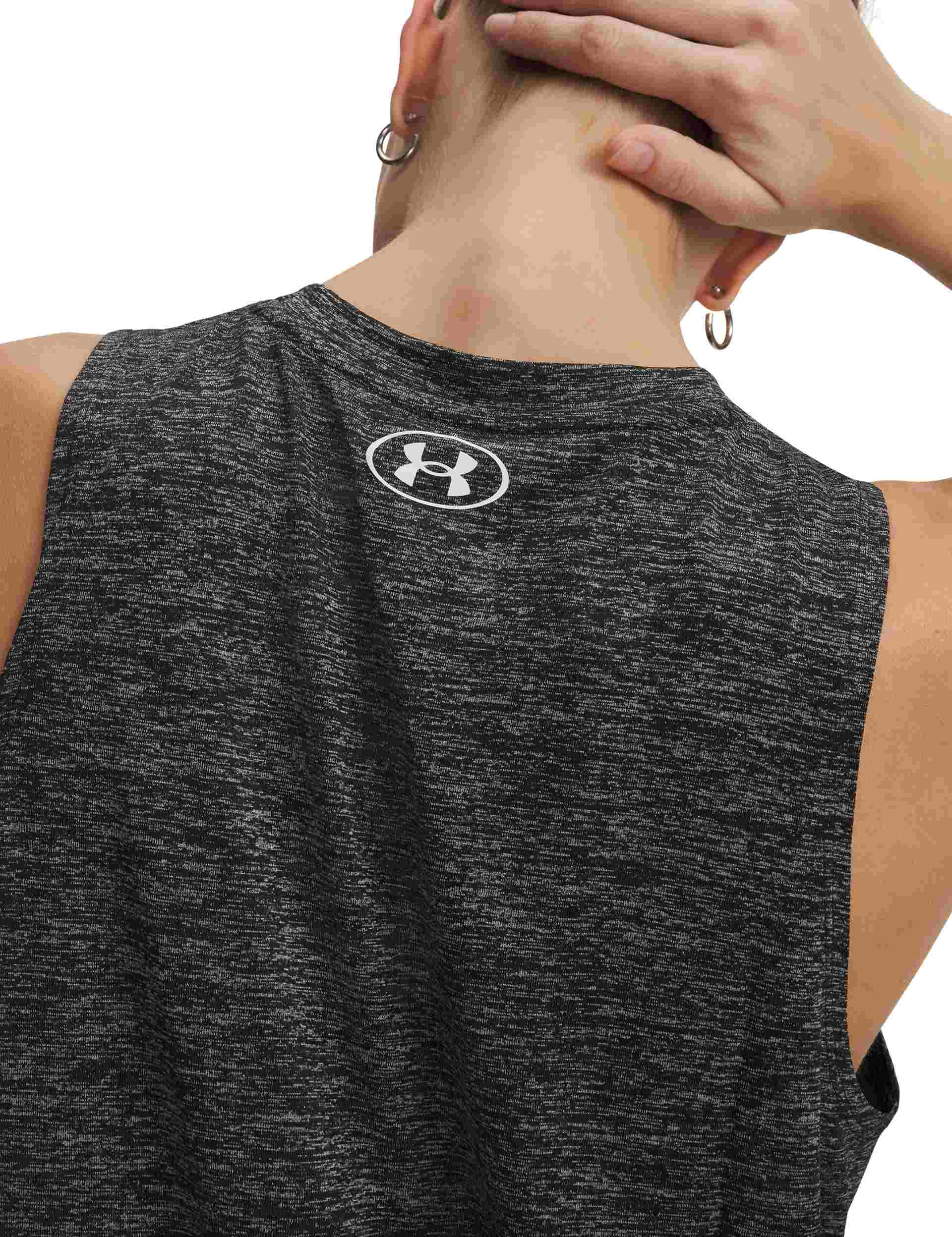 UA Tech Twist Tank - Black/White - Image 4