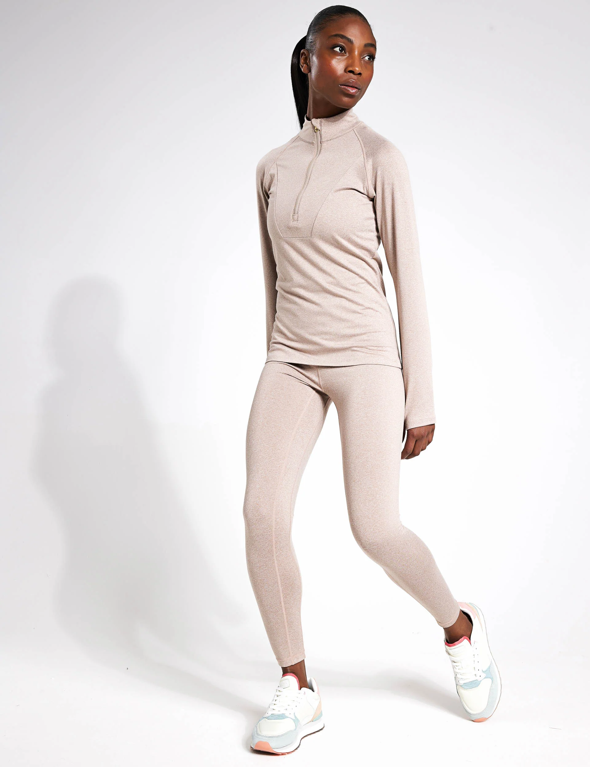 Always Warm Base Layer Legging - Taupe Marl - Image 4