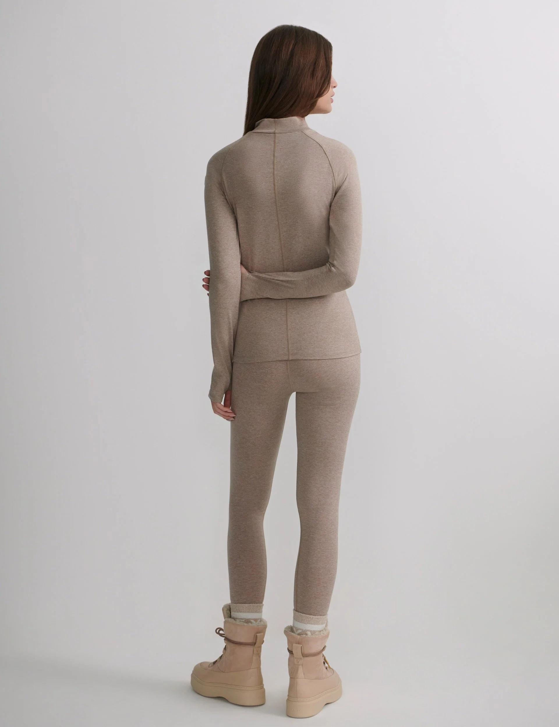 Always Warm Baselayer Top - Taupe Marl - Image 6
