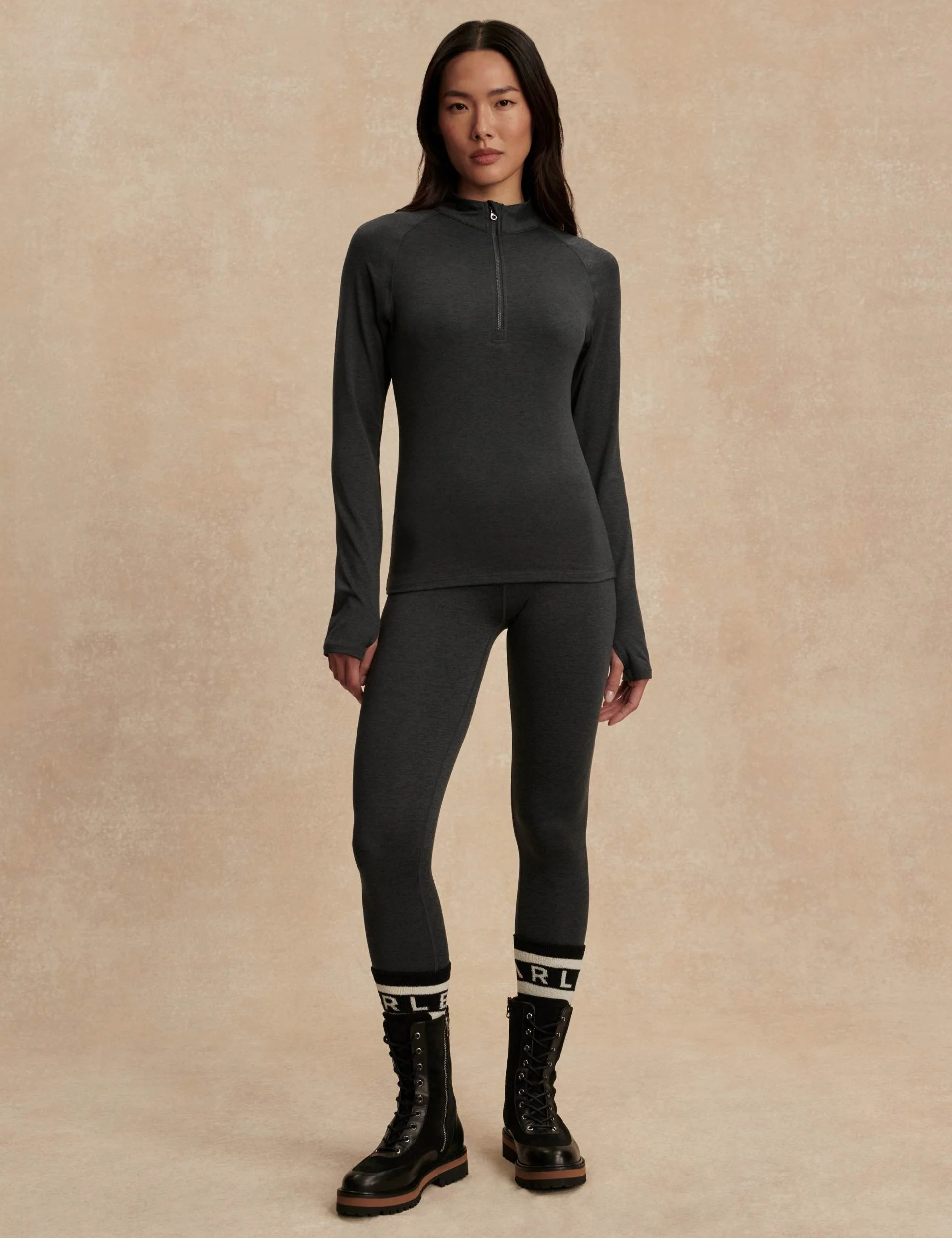 Always Warm Stirrup Legging - Black Marl - Image 4