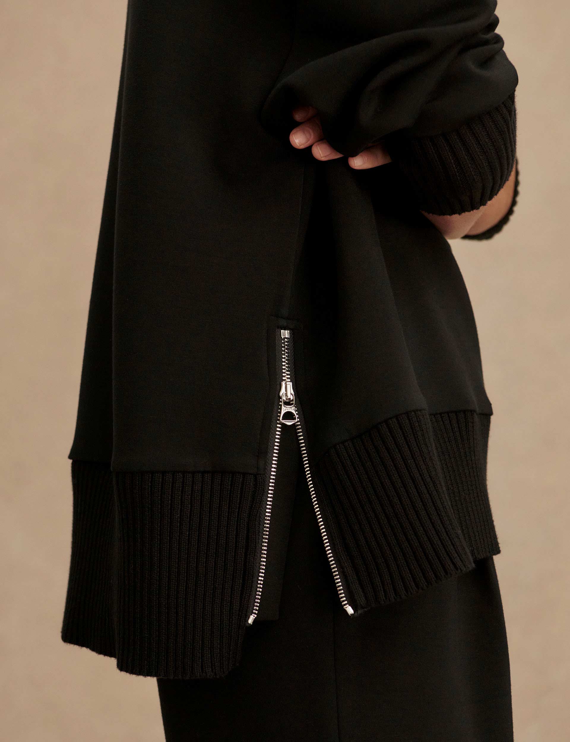 Barker High-Neck Sweat - Black - Image 5