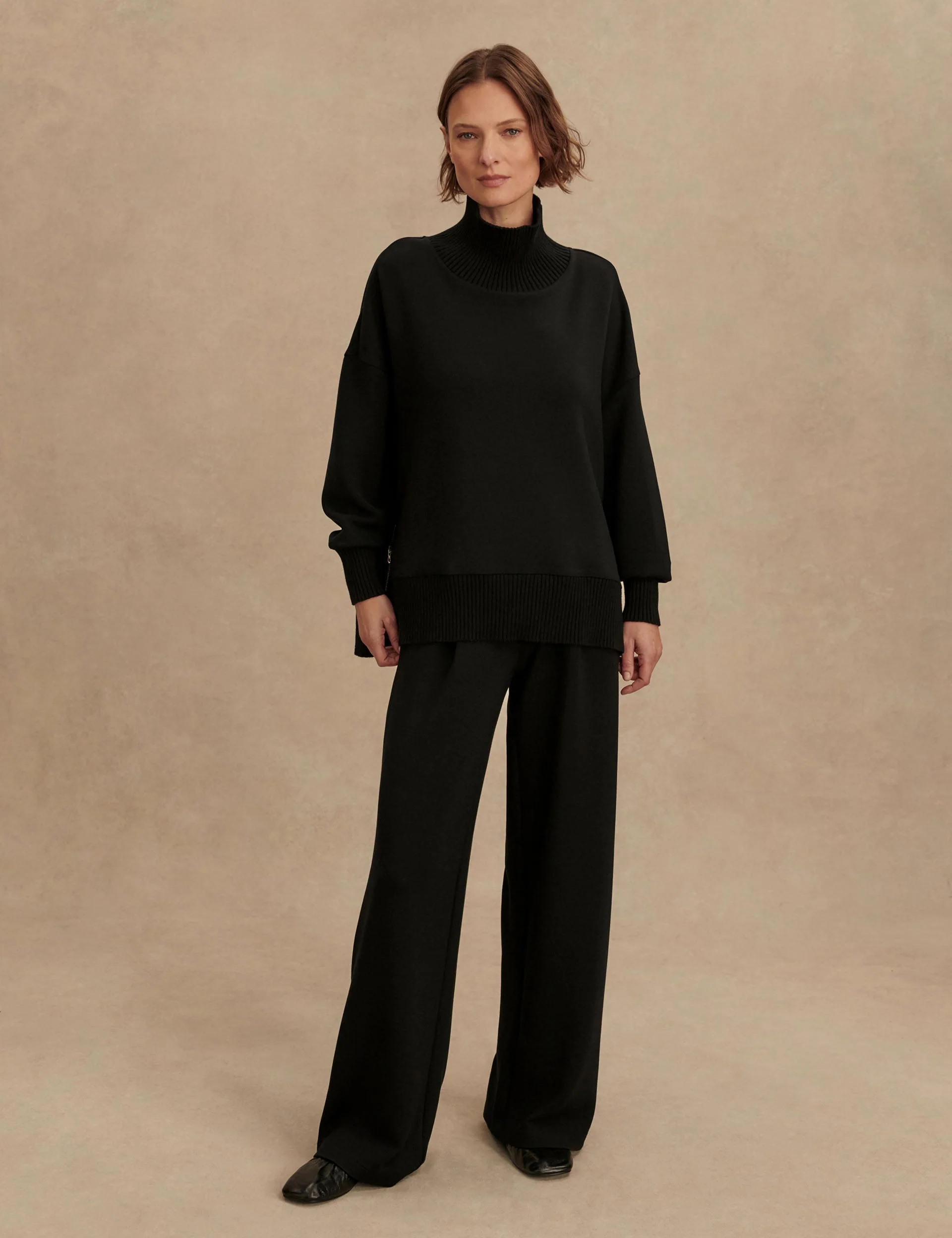 Barker High-Neck Sweat - Black - Image 6