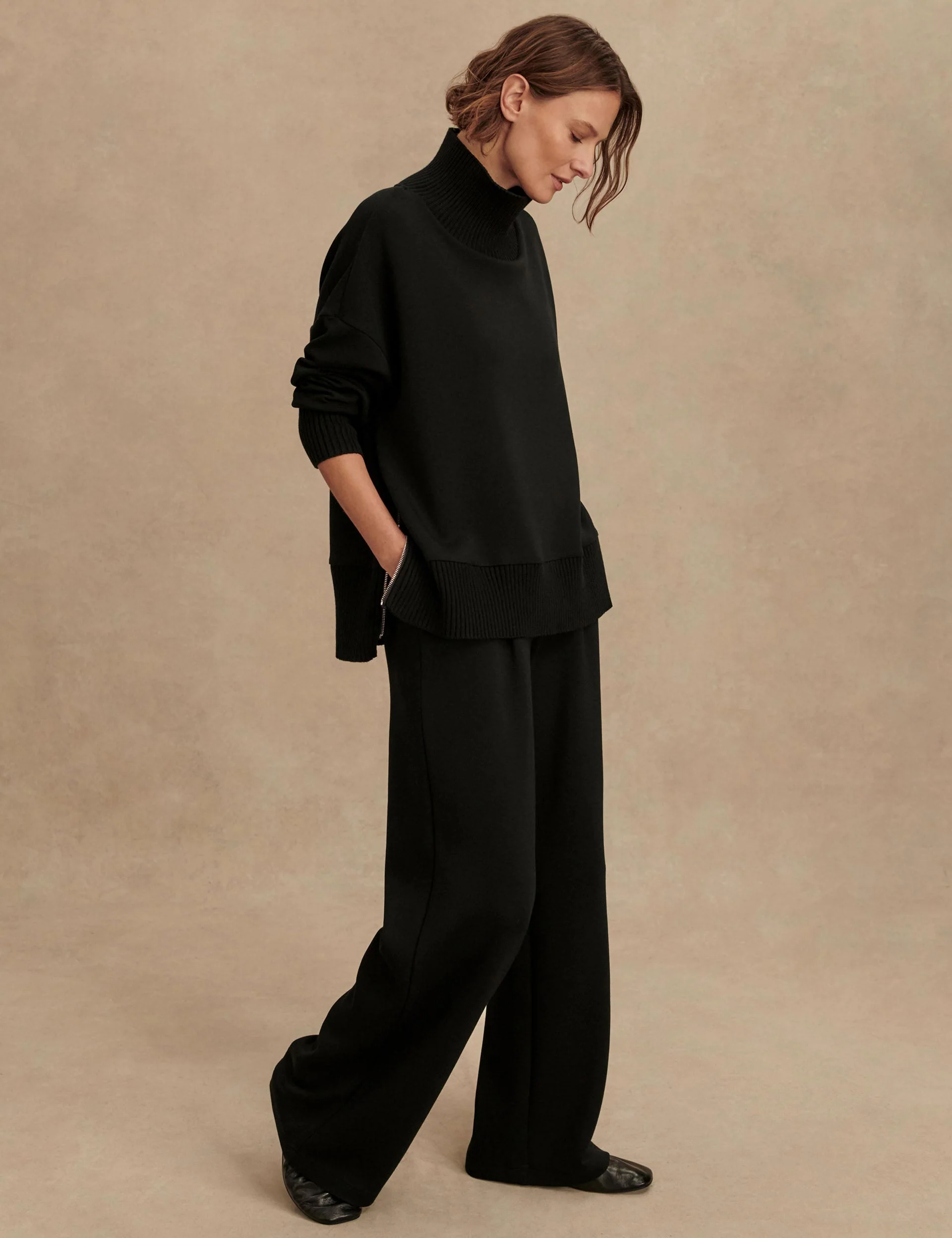 Barker High-Neck Sweat - Black - Image 7
