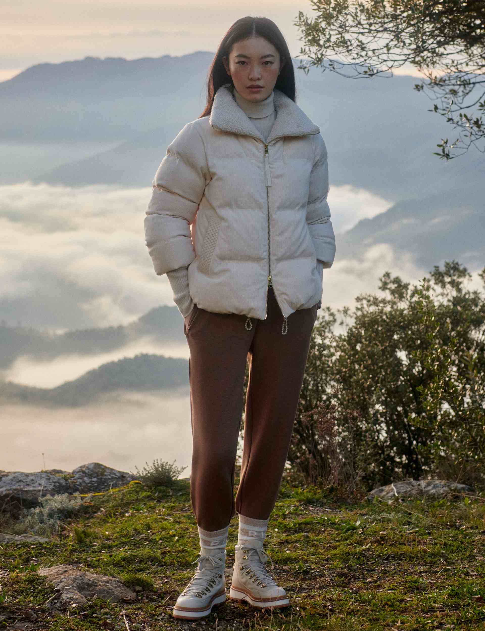 Brackley Cord Puffer Jacket - Birch - Image 6