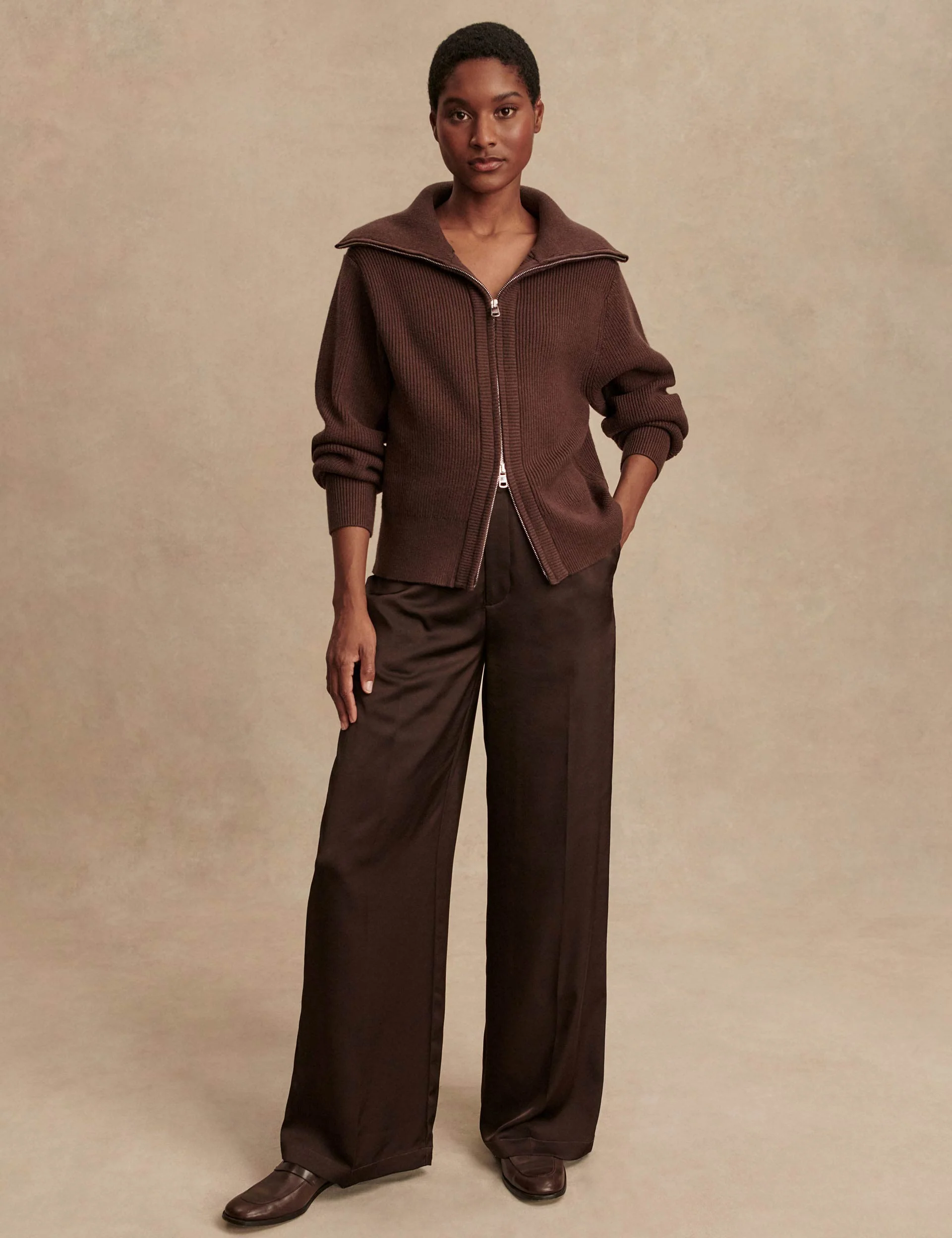 Enrico Knit Jacket - Coffee Bean - Image 6