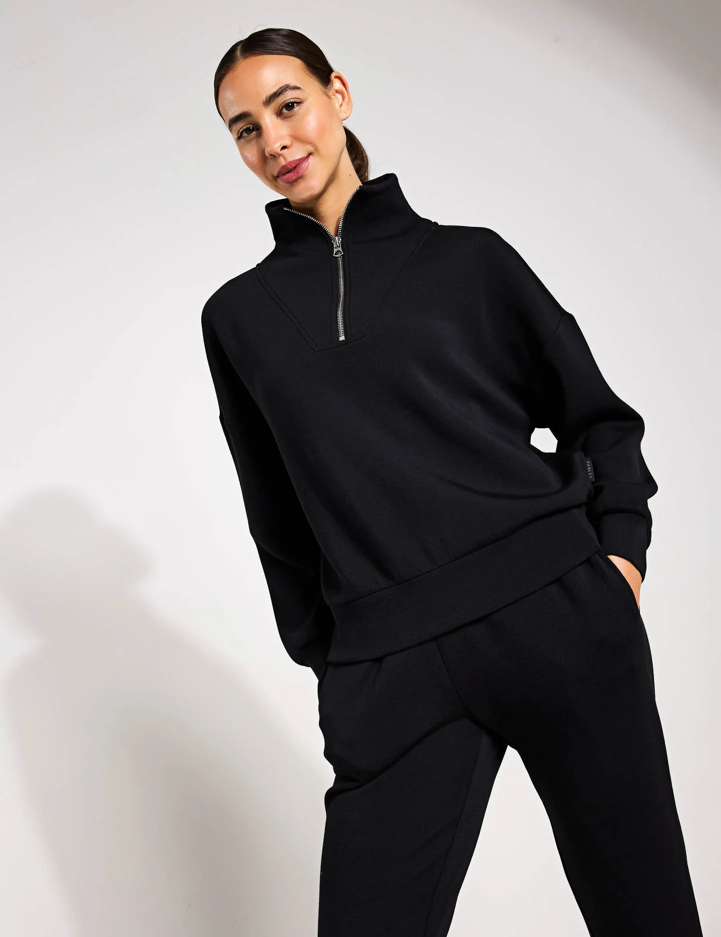 Hawley Half Zip Sweat - Black - Image 6