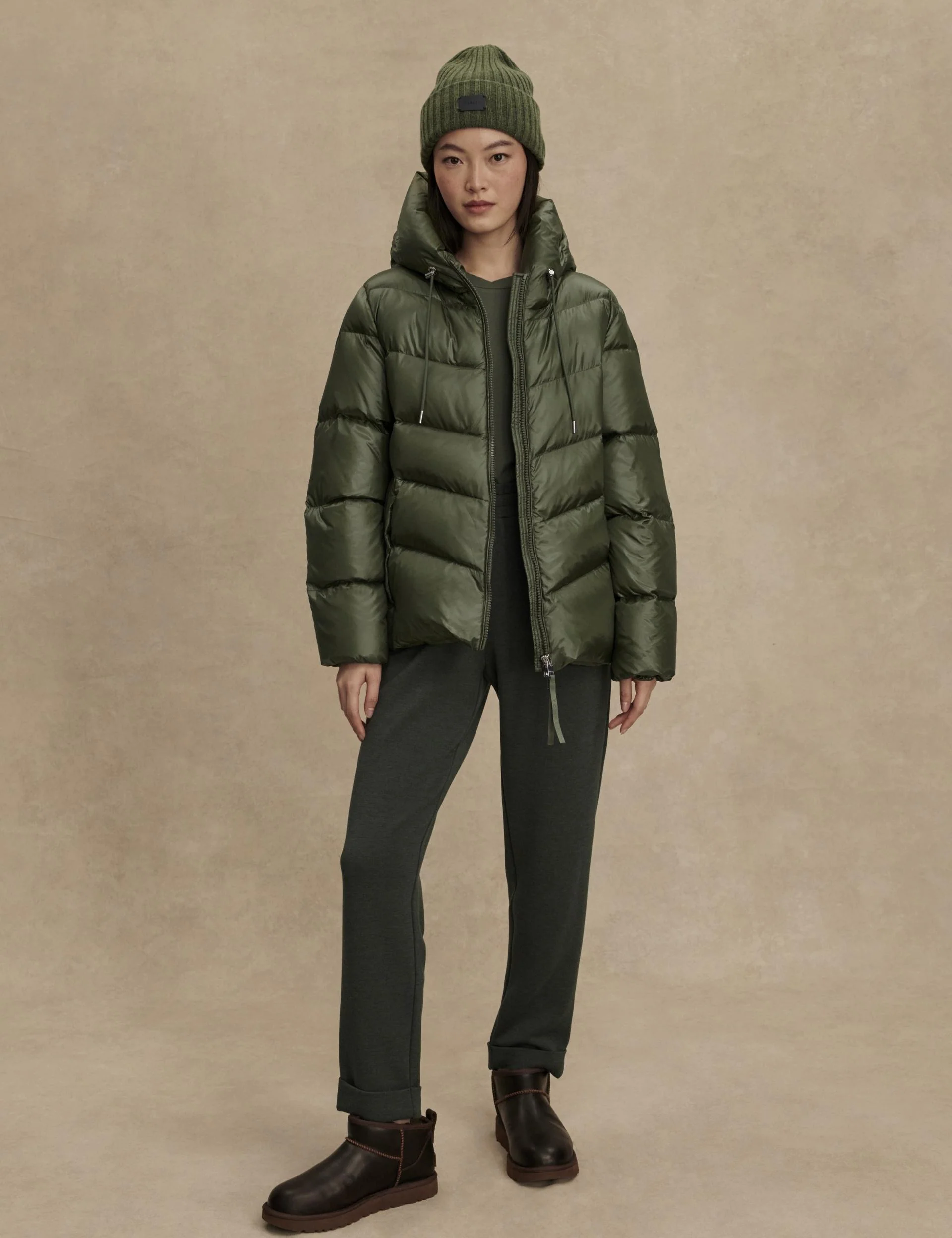 Madelina Lightweight Down Jacket - Racing Olive - Image 8