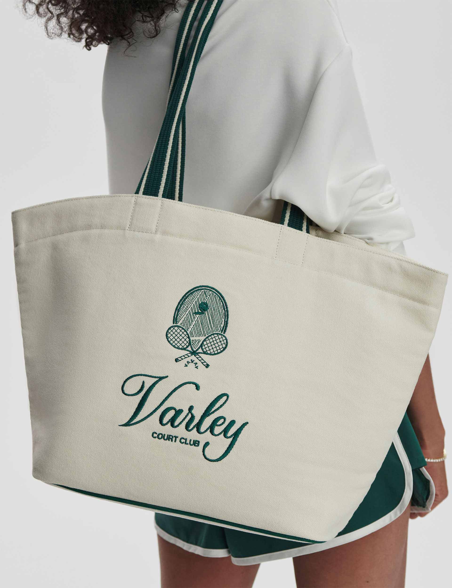 Robinson Canvas Club Tote Bag - Ivory/Forest - Image 2