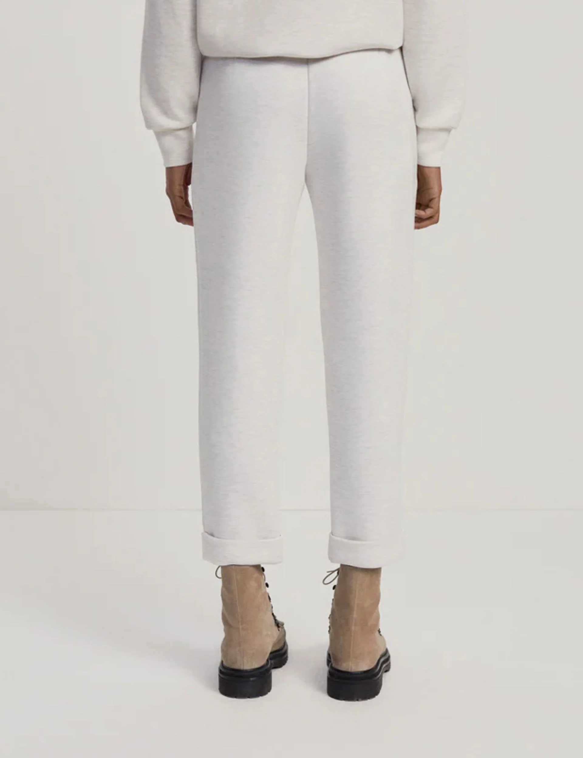 The Rolled Cuff Pant 25" - Ivory Marl - Image 2