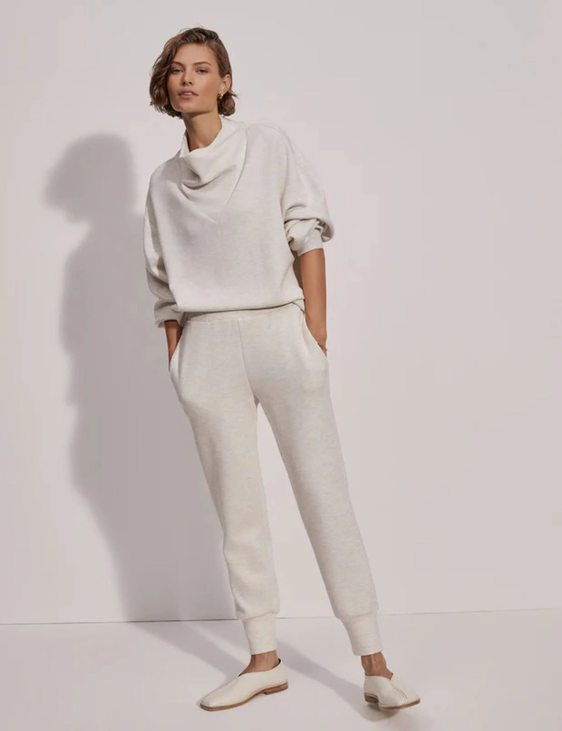 The Slim Cuff Pant 27.5" - Ivory Marl - Image 3